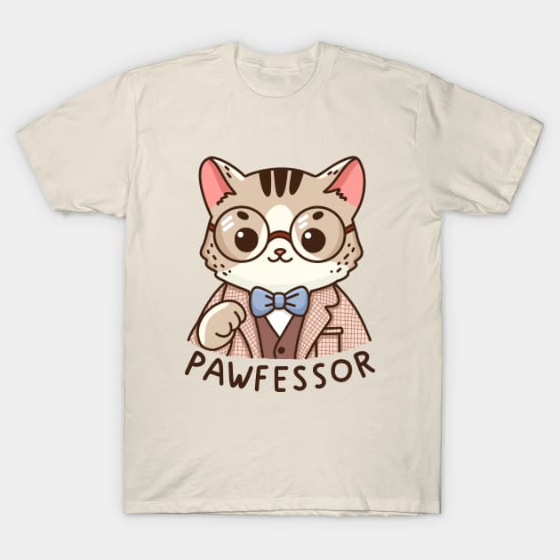 Pawfessor, The Professor Cat T-Shirt by krimons